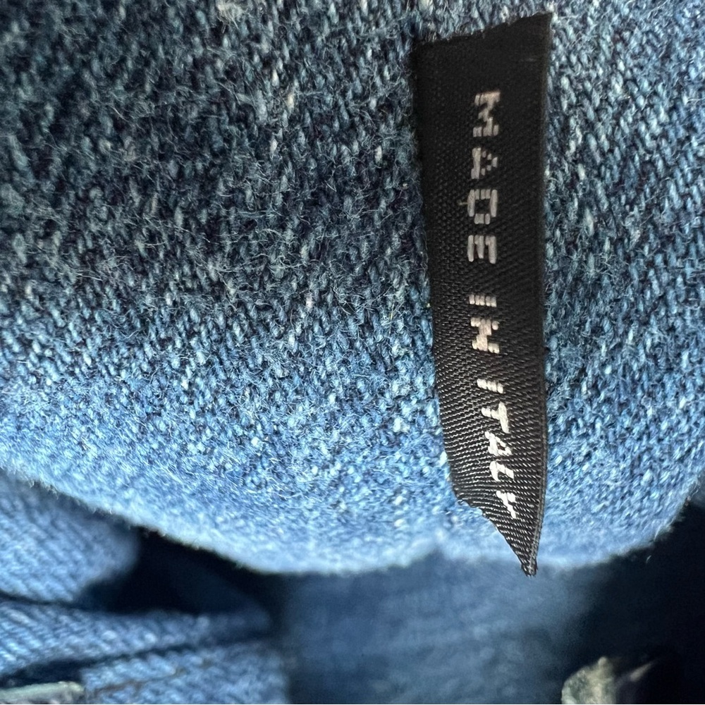 Prada Blue Denim Structured Canapa Tote - Picture 9 of 15